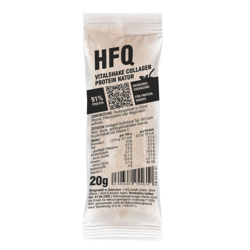 HFQ Vitalshake Collagen Protein Pulver Portion