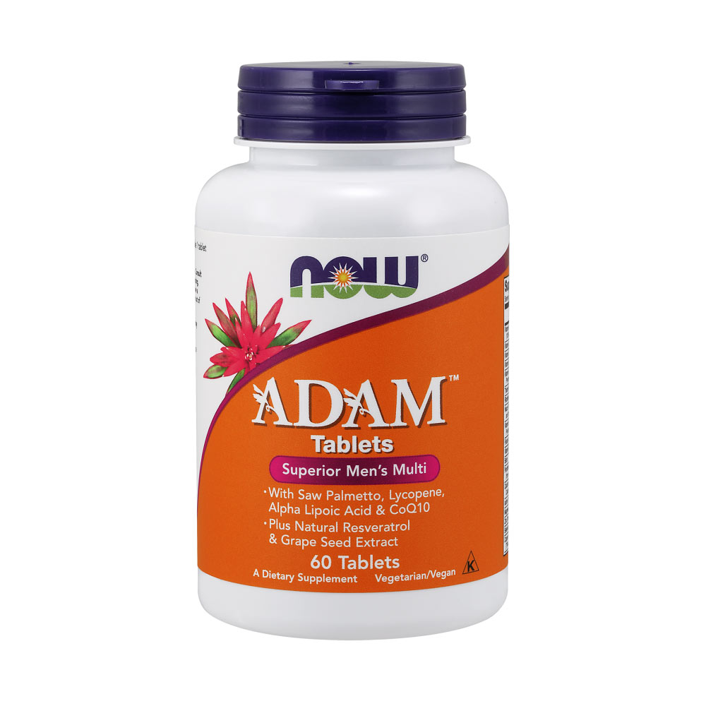 NOW Foods Adam Superior Men's Multiple Vitamin - 60 Multivitamin Tabletten