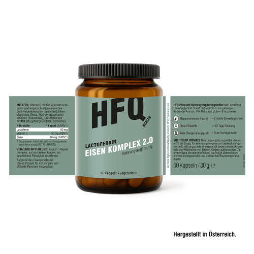 HFQ Health Lactoferrin Eisen Komplex Inhalt