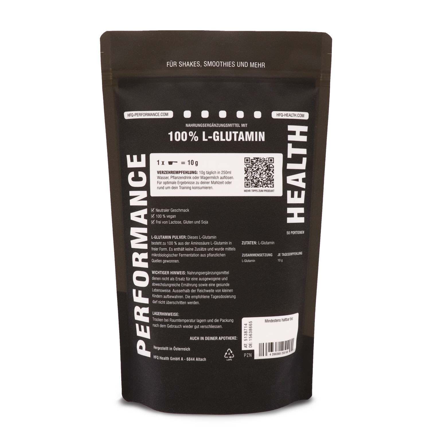 HFQ-Vitalshake-L-Glutamin-Beutel_back HFQ Vitalshake L-Glutamin Inhaltsstoffe