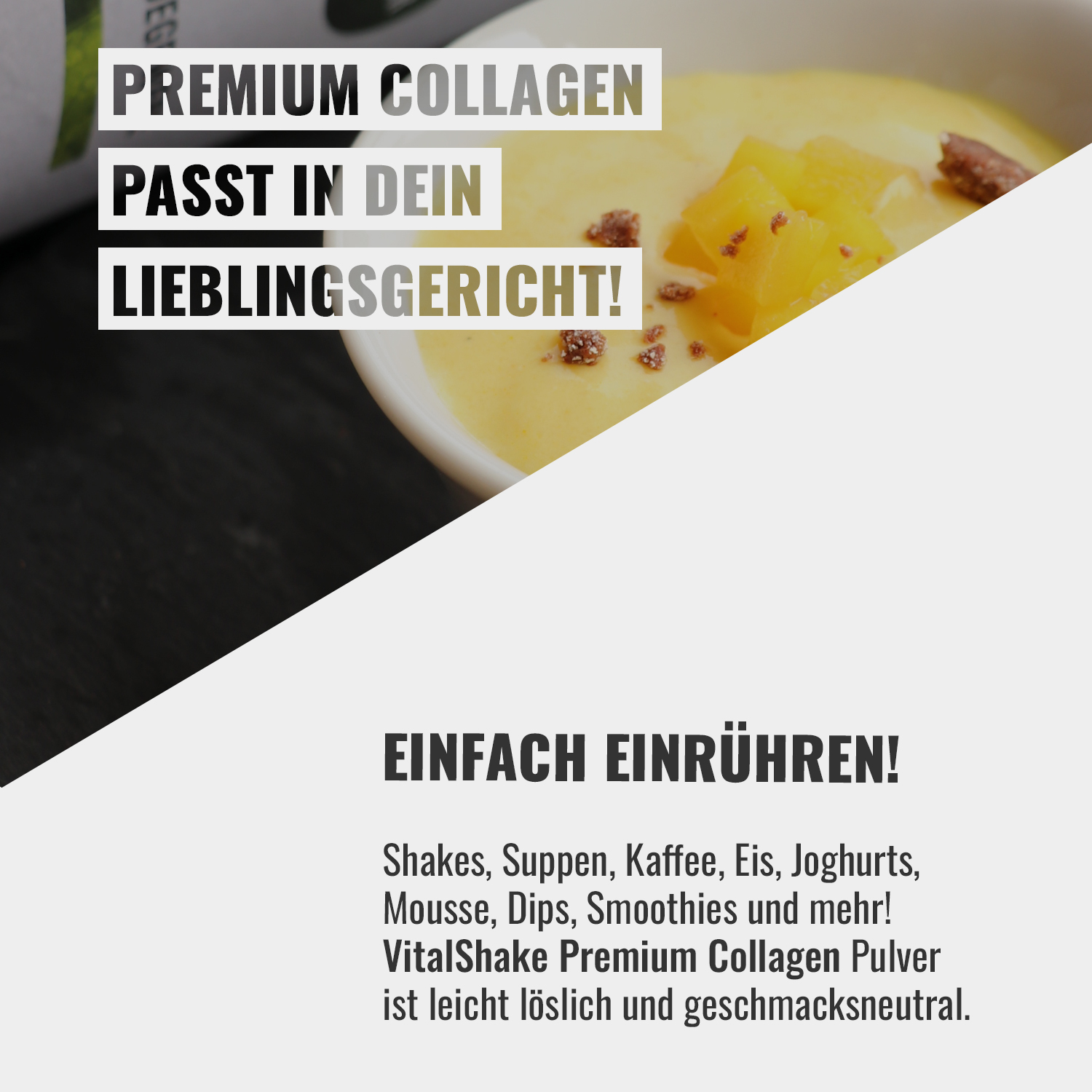 Vitalshake HFQ Collagen Anwendung