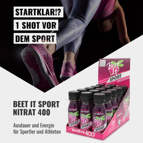 Beet It Sport Nitrat 400 vor dem Sport