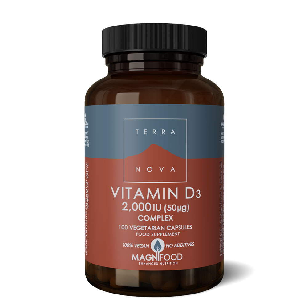 Terranova Vitamin D3 2000IE veganer Komplex 100 Kapseln