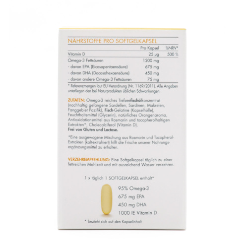 WHC UnoCardio 1000 + Vitamin D 1000 Omega-3 Kapseln, rTG